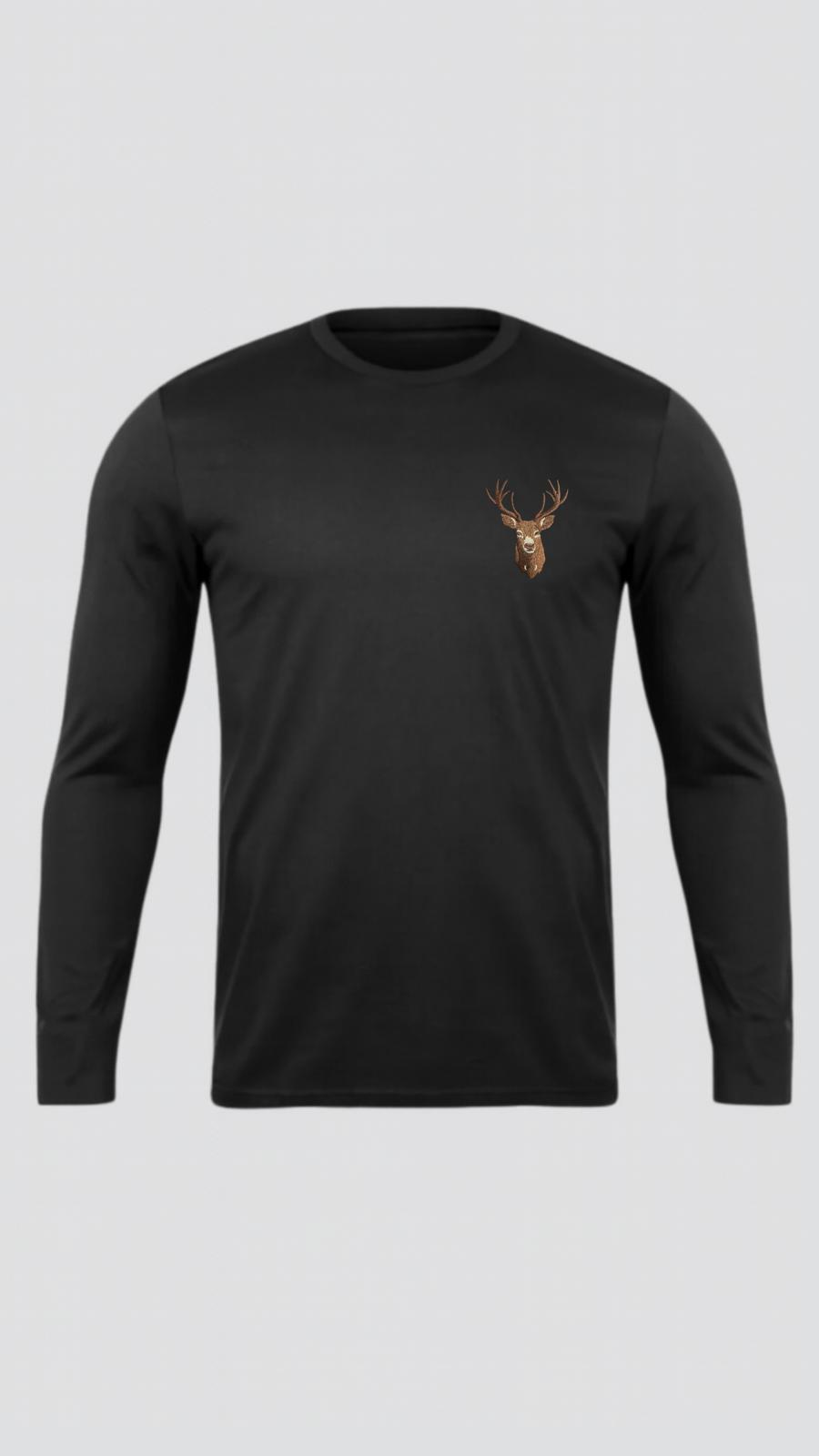 Siyah Uzun Kollu Basic Tshirt Sessiz Güç