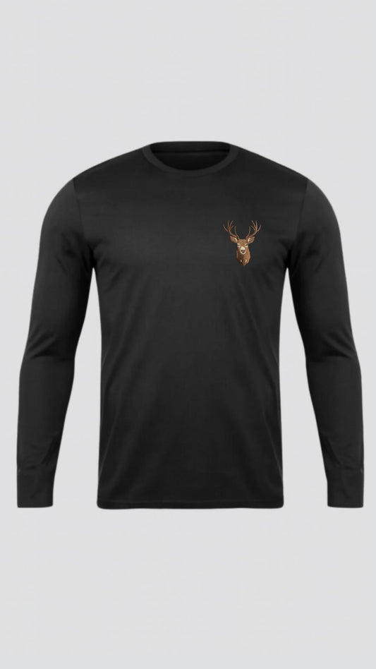 Siyah Uzun Kollu Basic Tshirt Sessiz Güç