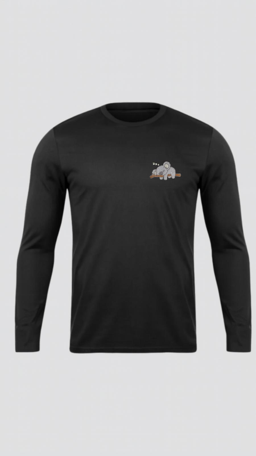 Siyah Uzun Kollu Basic Tshirt Küçük Molalar